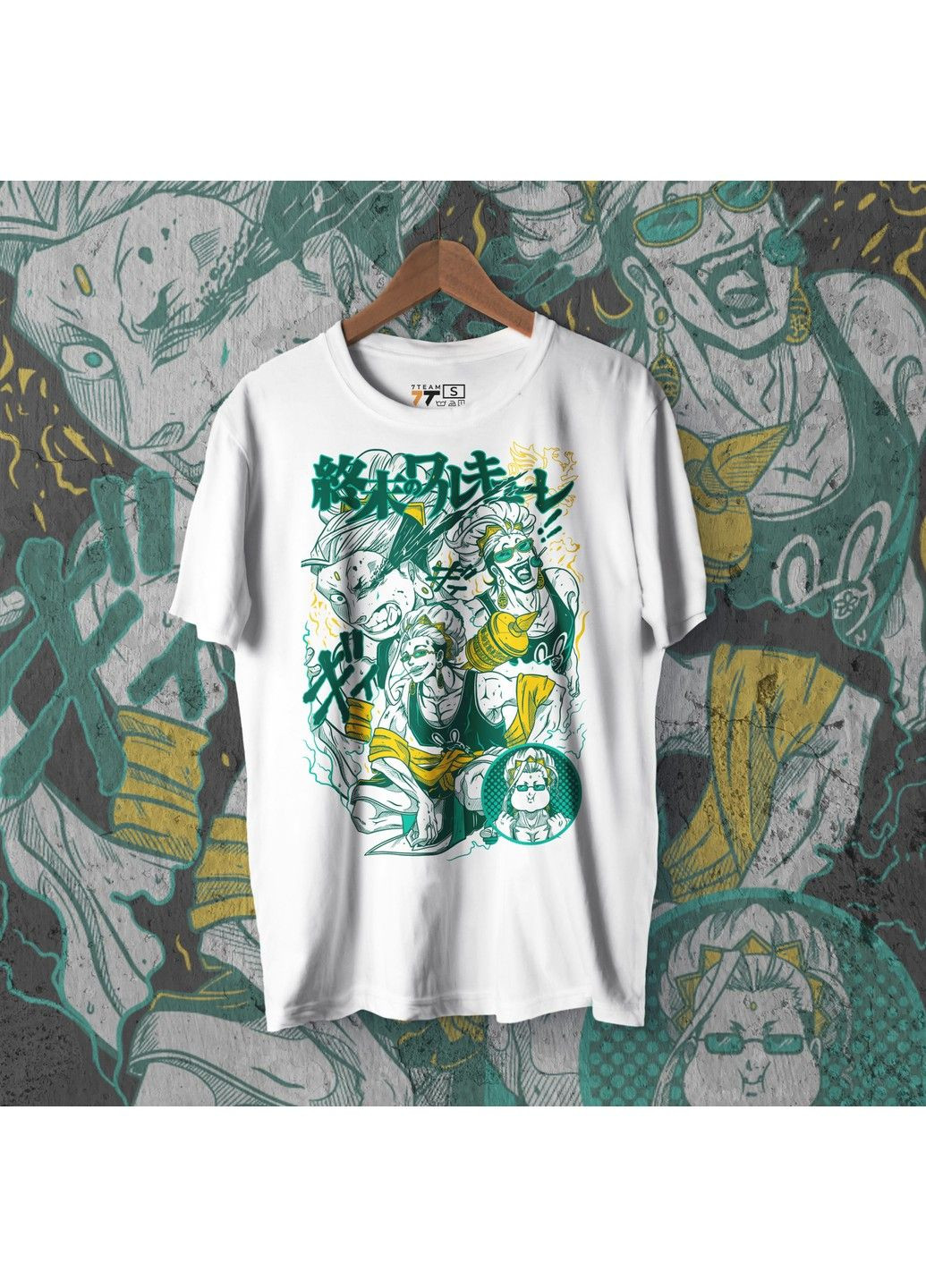 Біла футболка з принтом record of ragnarok - buddha 3 we No Brand