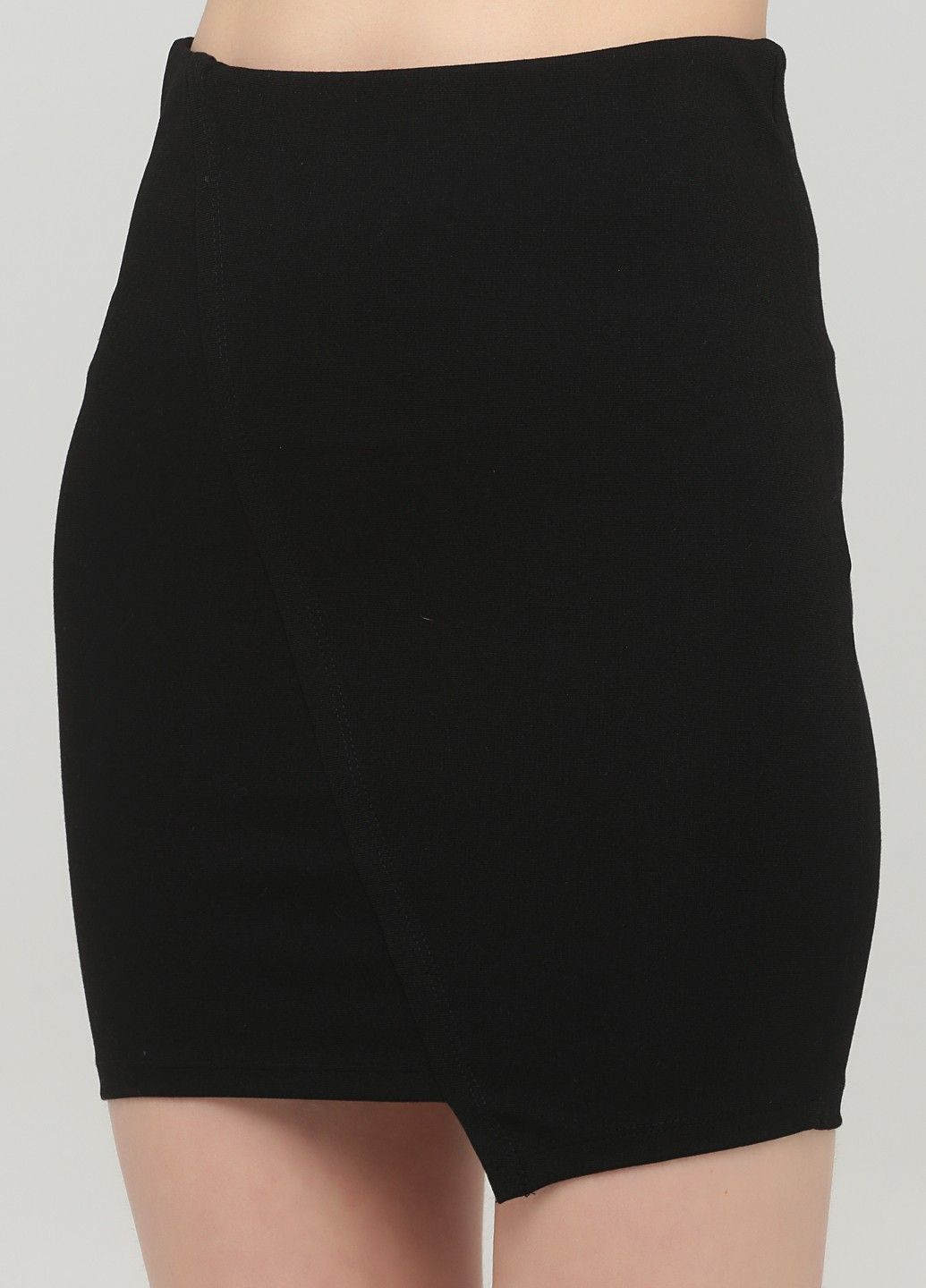 Черная однотонная юбка Stradivarius