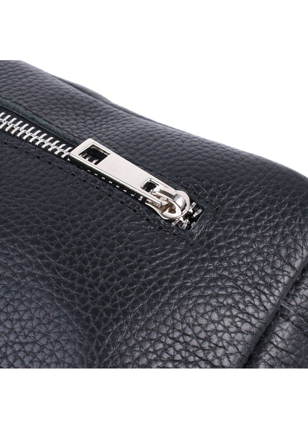 Чоловіча сумка-бананка з натуральної шкіри флотар 22826 Чорна Shvigel (307053972)