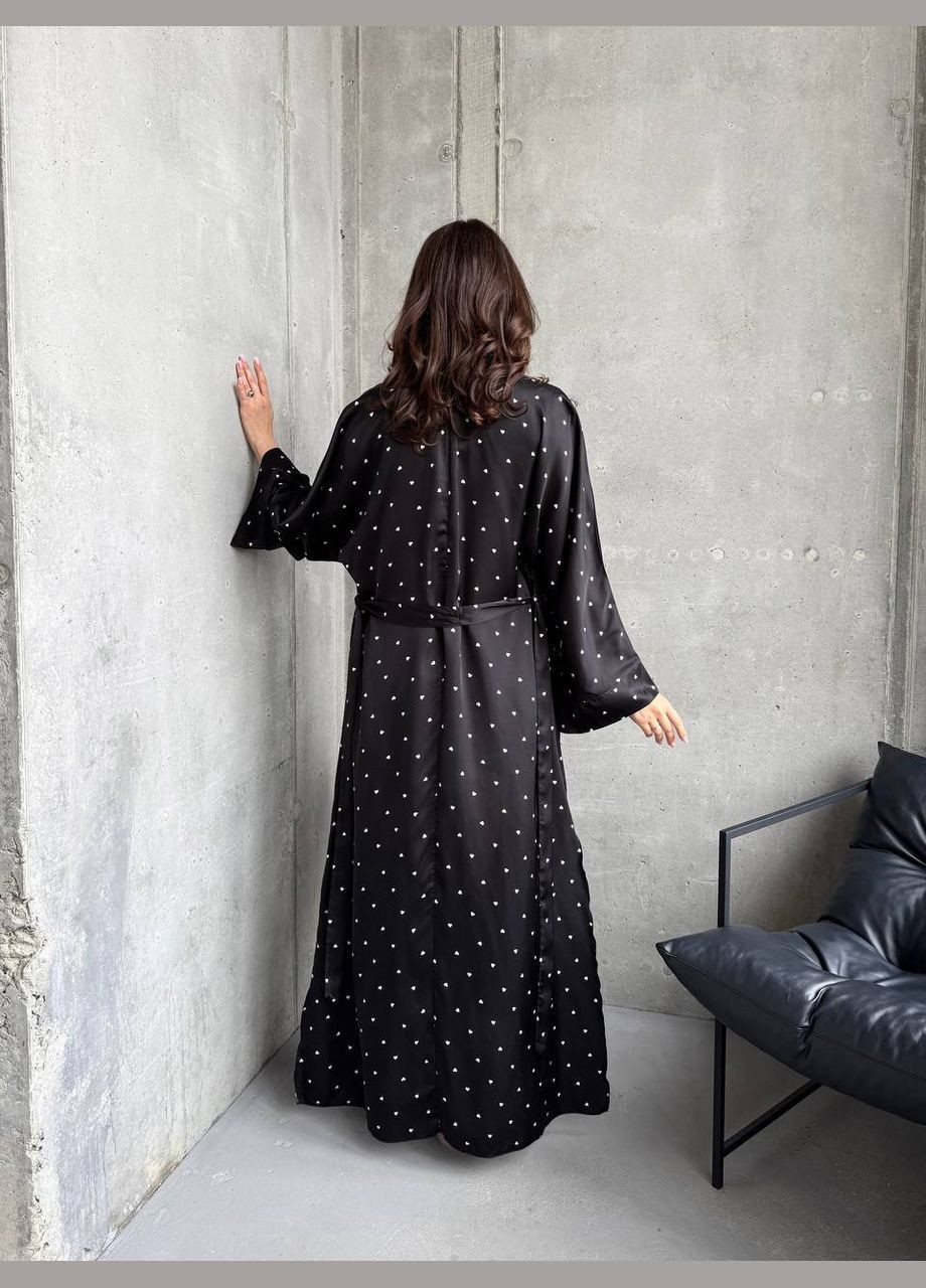 Черная всесезон женский комплект тройка в принт майка + шорты Style Point