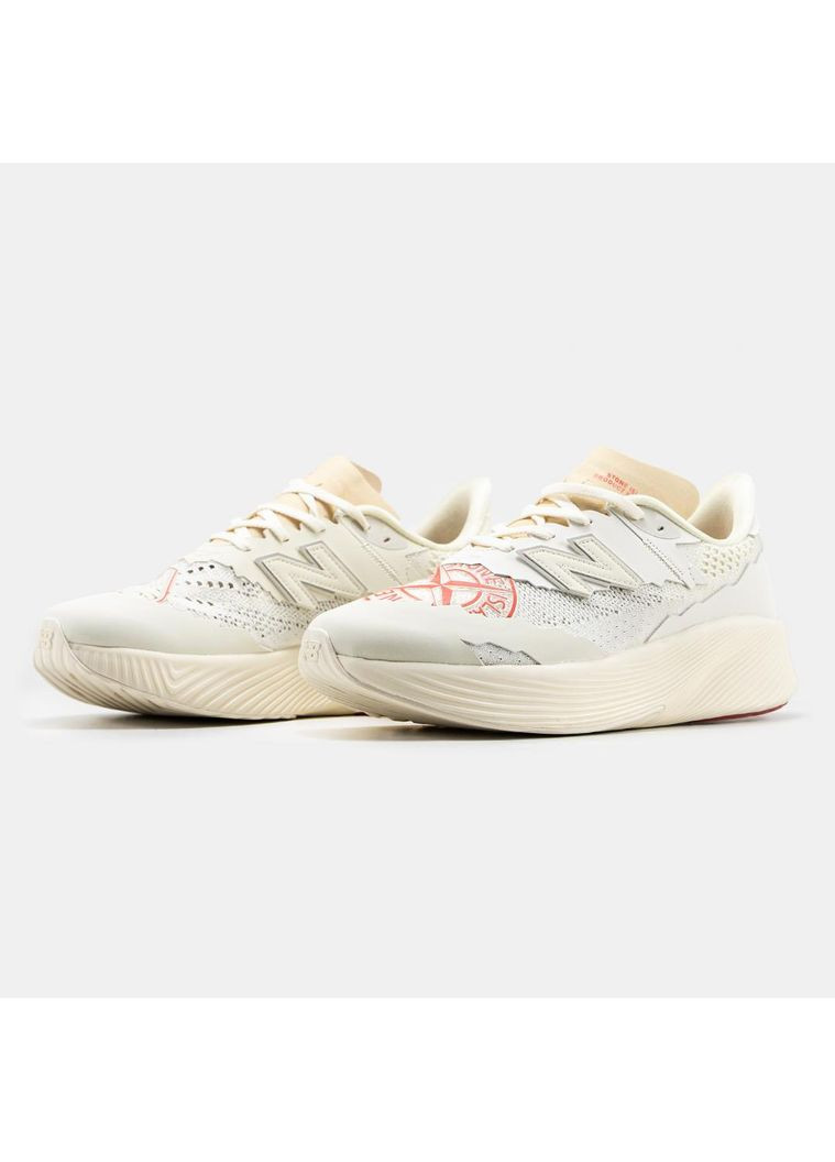 Бежевые демисезонные кроссовки мужские new balance fuelcell x stone island нью беланс No Brand