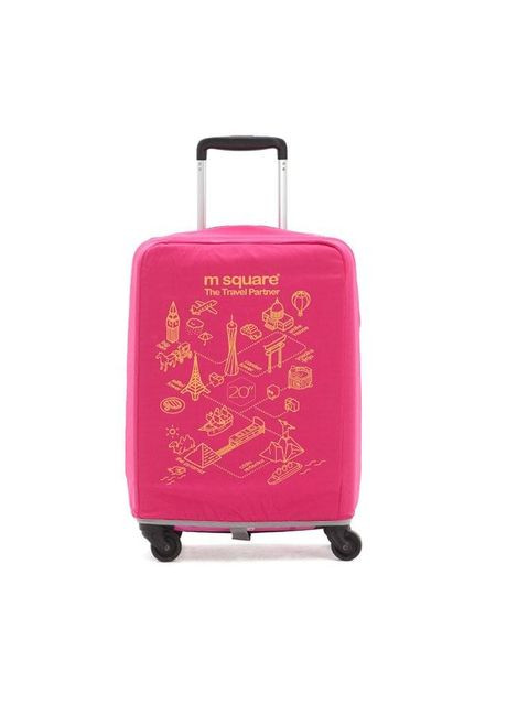 Чохол на валізу (S) (рожевий із принтом) M Square (298410179)