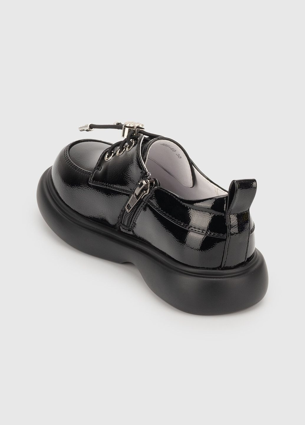 Черные туфли закрытые для девочки 386-49 черный (2000990689917d)(sc) shop (2000990689917) Stepln