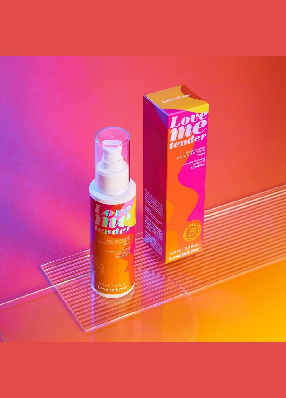 Масажна олія Love To Love — Love Me Tender, Strawberry (100 мл), аромат полуниці, без парабенів No Brand (325478728)