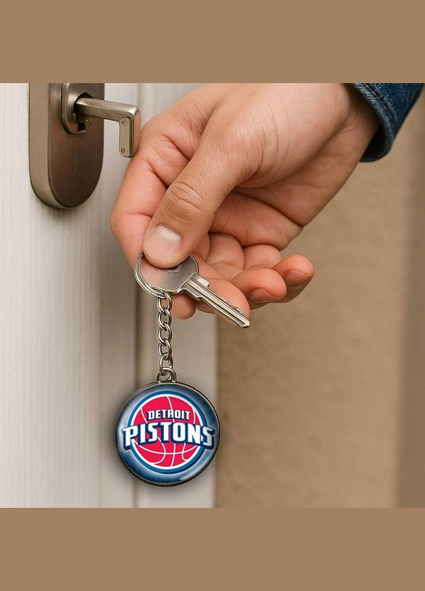 Набір підвіска (кулон) та брелок Detroit Pistons No Brand (332633763)