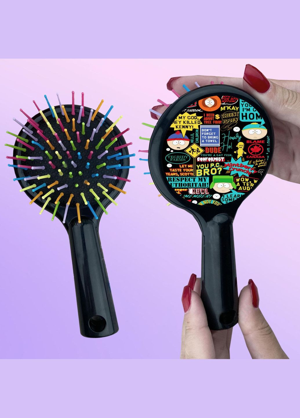 Гребінець для волосся Мультсеріал Південний Парк #003 Чорний No Brand (315046182)