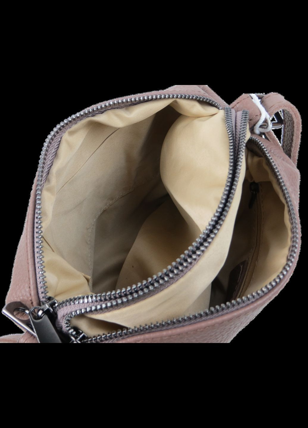 Женская наплечная кожаная сумка Бежевая Borsacomoda (319339147)