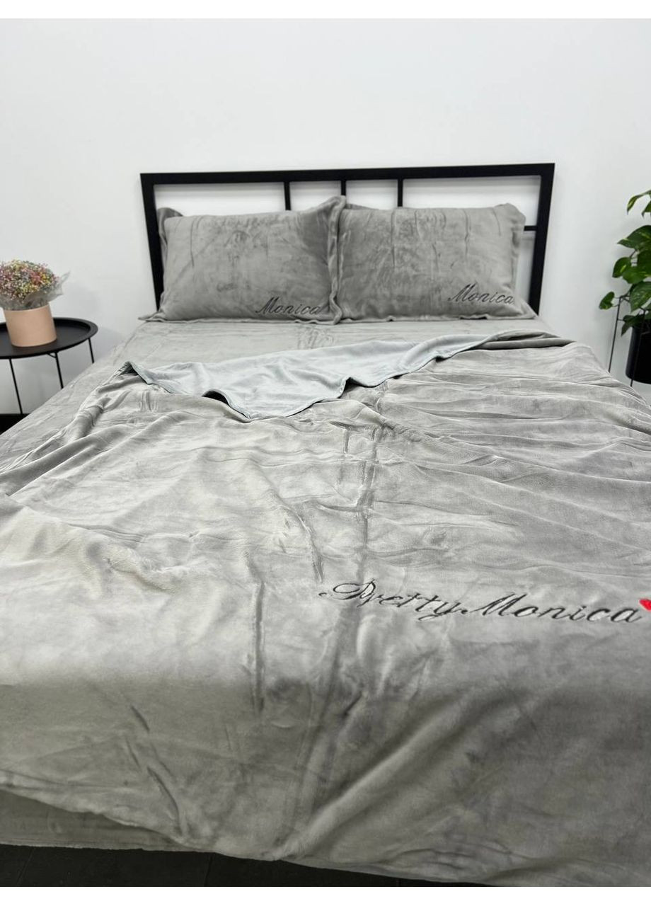 Велюрова постільна білизна Моніка полуторний 150х200 Koloco (366817828)