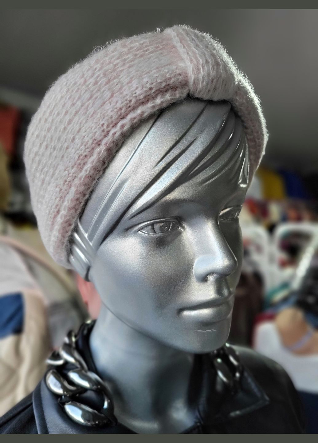 Пов'язка на голову жіноча в'язана осінь-зима No Brand (278652120)