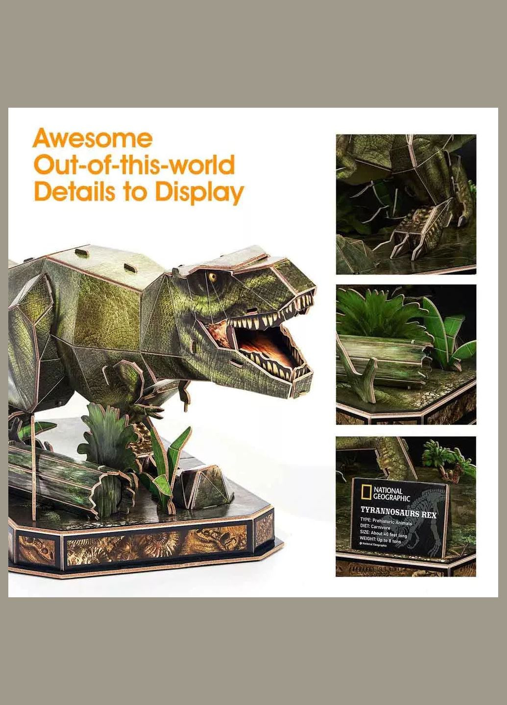 Трехмерная головоломка-конструктор National Geographic Dino Тиранозавр Рекс (DS1051h) CubicFun (333252278)