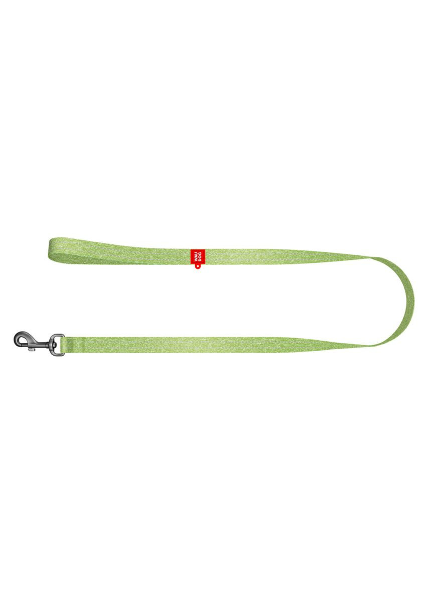 Поводок для собак Re-cotton светоотражающий, M, Ш 20 мм, Дл 150 см салатовый WAUDOG (364751826)