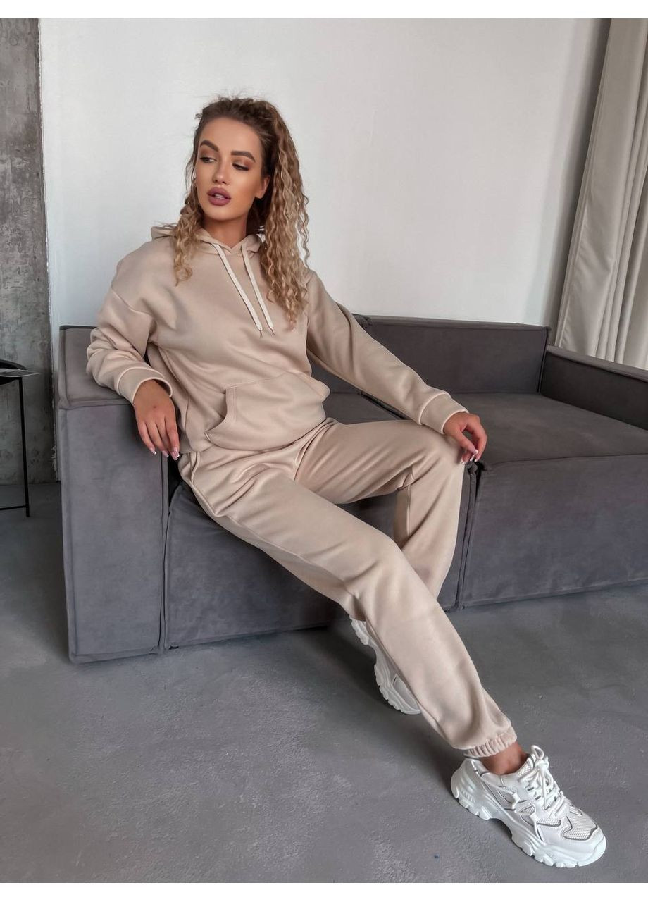 Теплый костюм из тринитки на флисе No Brand (369249472)