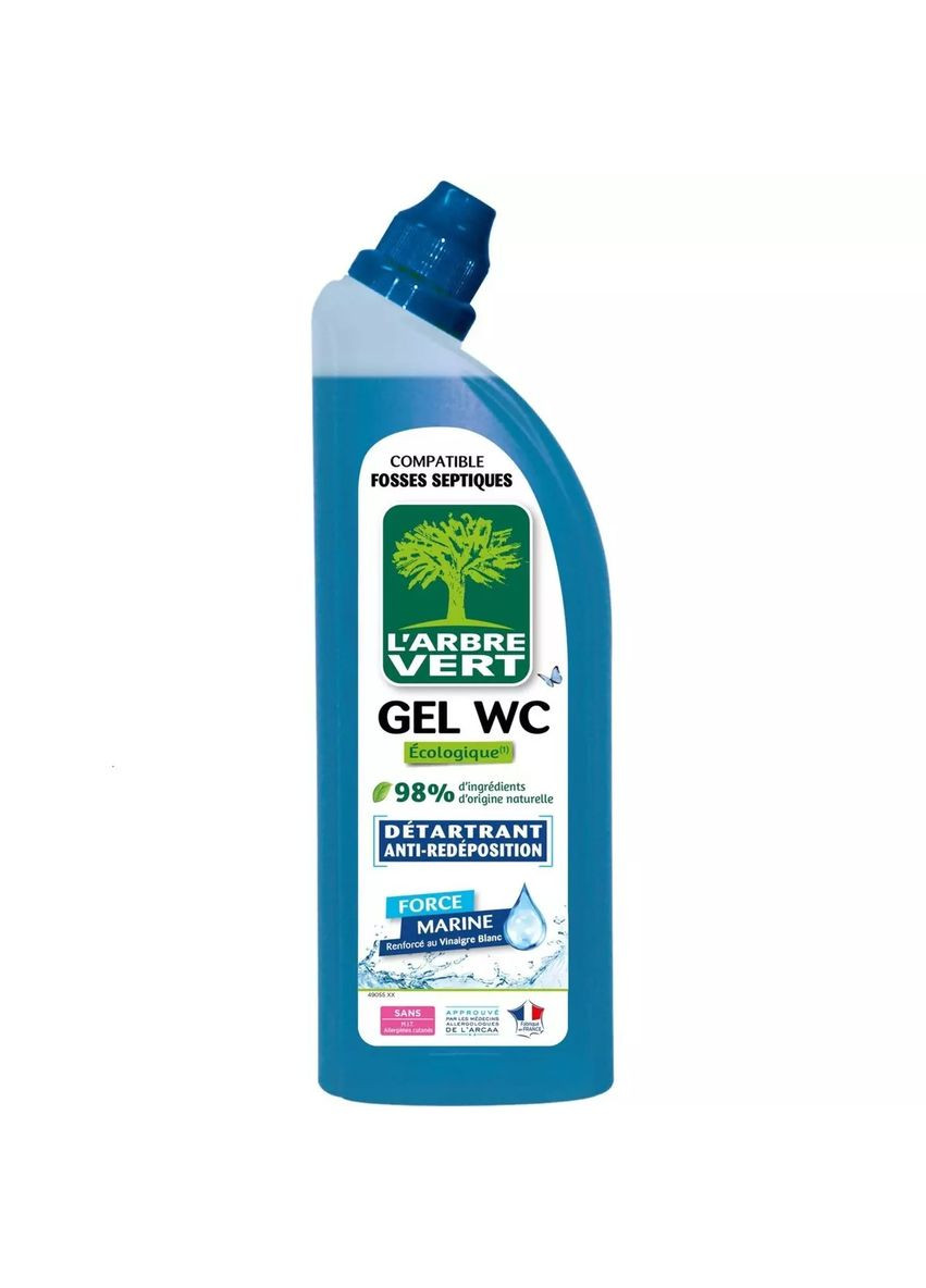 Гелевое чистящее средство для туалета Морская свежесть, 740 мл L'arbre Vert (331790847)
