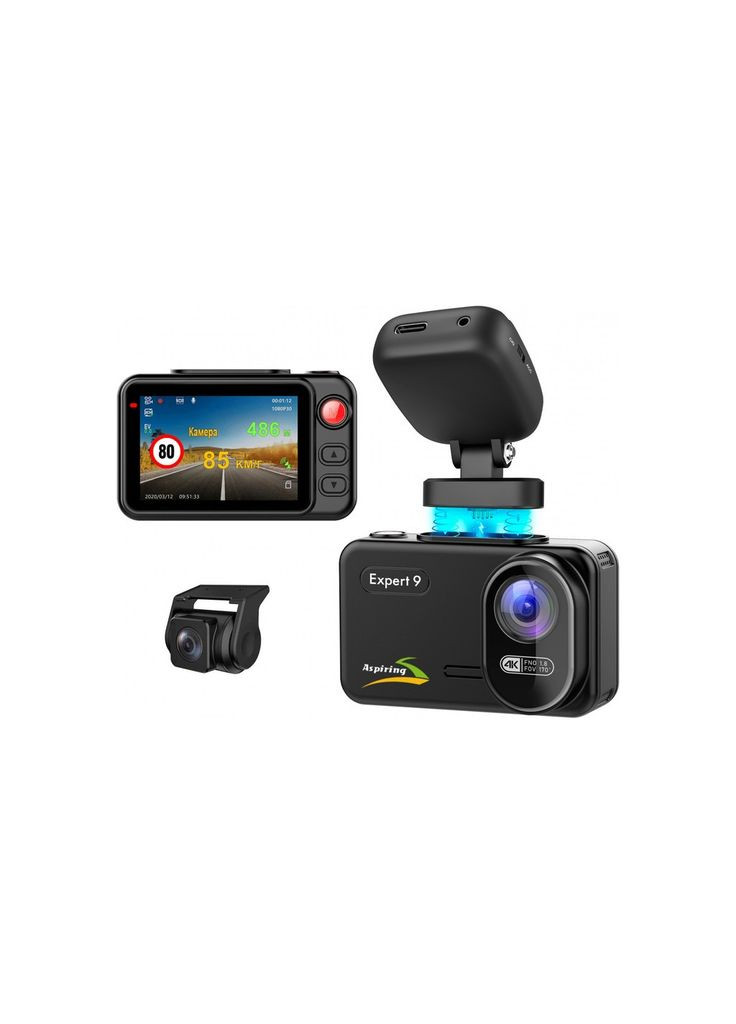 Видеорегистратор Expert 9 Speedcam, WI-FI, GPS, 2K, 2 камеры ( Expert 9 Speedcam, WI-FI, GPS, 2K, 2 cameras) Aspiring (372613898)