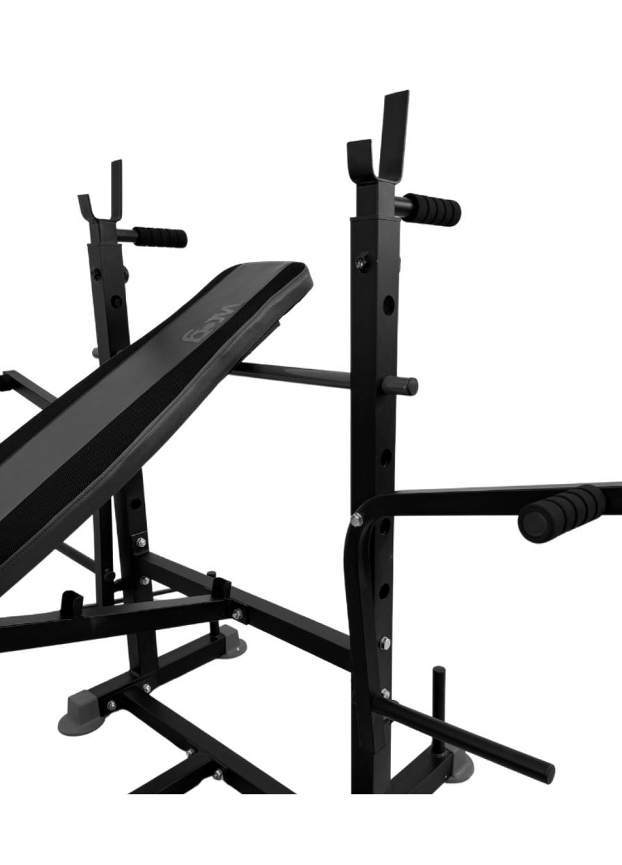 Многофункциональная лавка для жима 0090 + Тяга + Брусья + Приставка скотта Набор HARD штанга 148 КГ WCG (346528720)