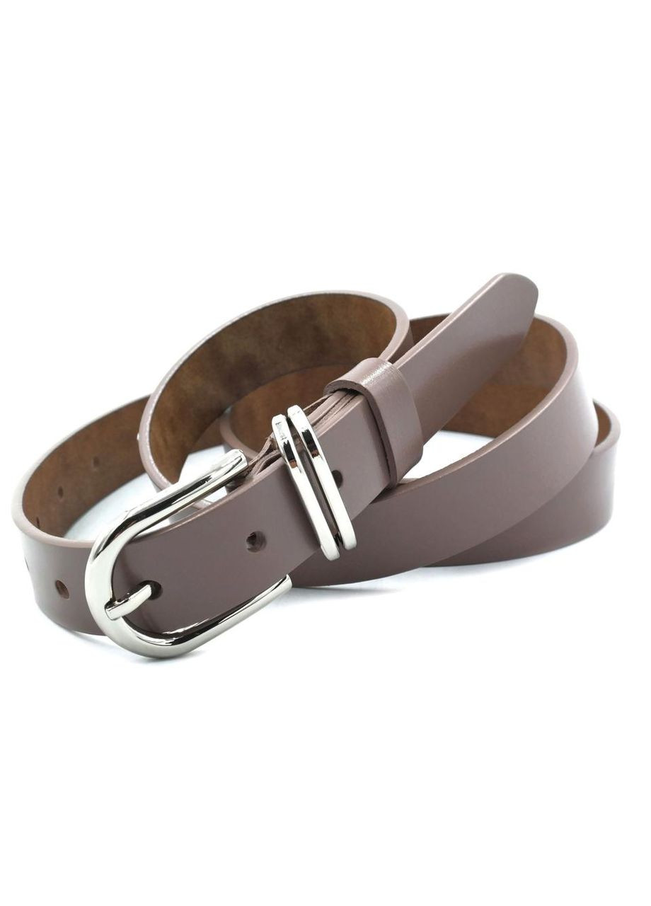 Женский кожаный ремень 2,3х110 см Пудра Weatro (302316903)