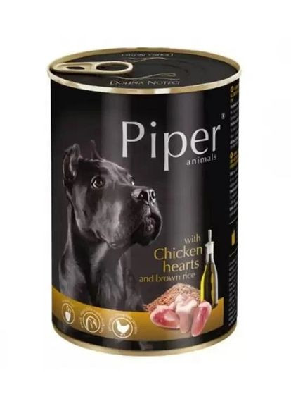 Вологий корм для собак Piper Dog з курячим серцем та коричневим рисом Dolina Noteci (268025108)