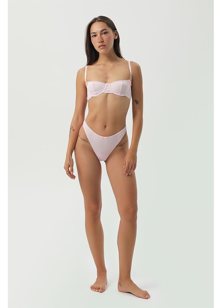 Розовый комплект из хлопка - sky kari shop atelier розовый 70a/xs (192ls-36t-pi) Ova Ova Brand