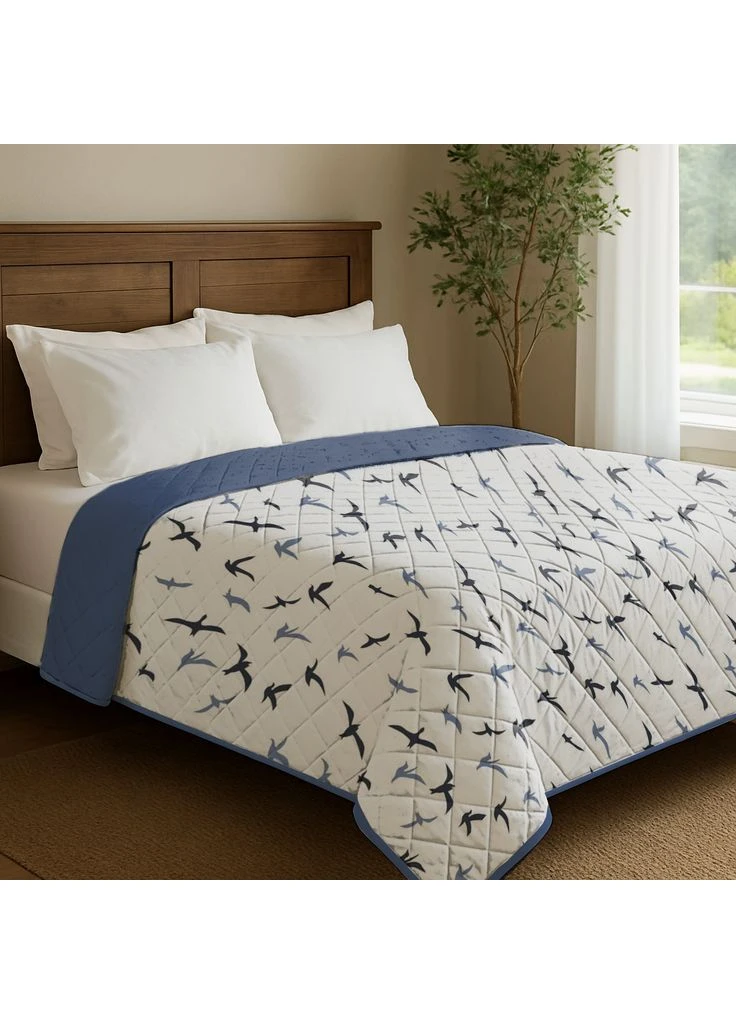 Покрывало двухстороннее Birds Reverce Blue/Regatta 145х210см Разноцветный Zastelli (375459808)