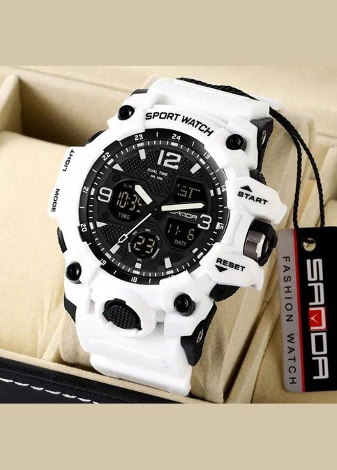 Годинник наручний чоловічий SKMEI 1155BWT, наручний годинник для військових, фірмовий спортивний годинник. Колір: білий No Brand (365302397)