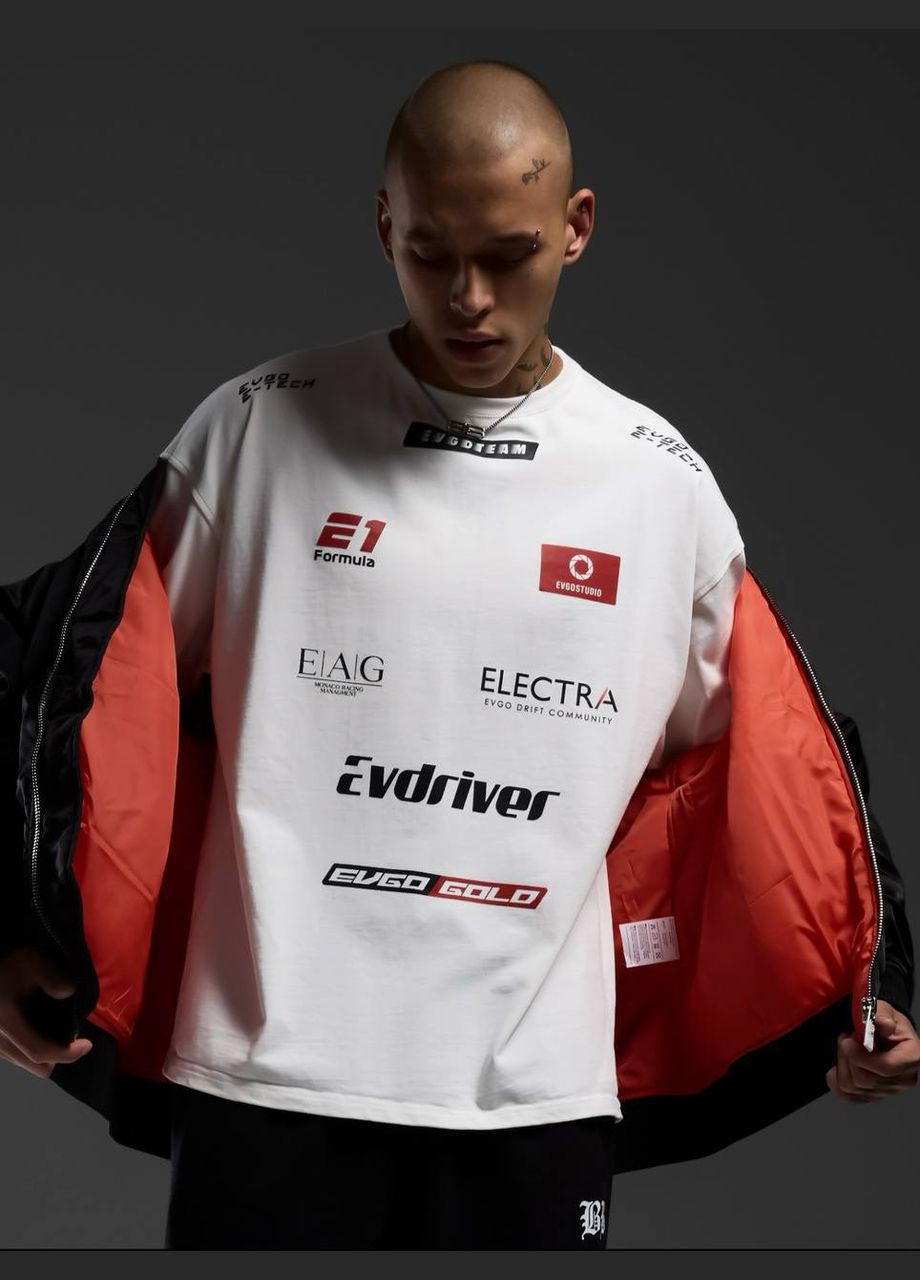 Лонгслів чоловічий No Brand напис білий спортивні, домашні, повсякденні кулір