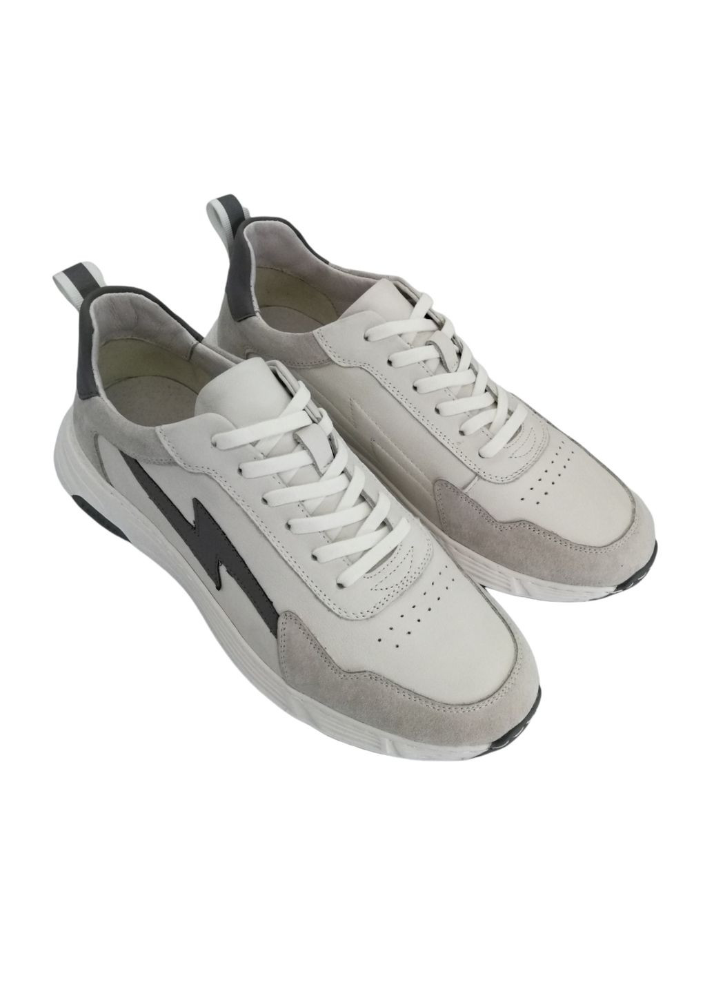 Белые всесезонные кроссовки (р) кожа/замша 0-2-2-m-20-252-01 Lifexpert