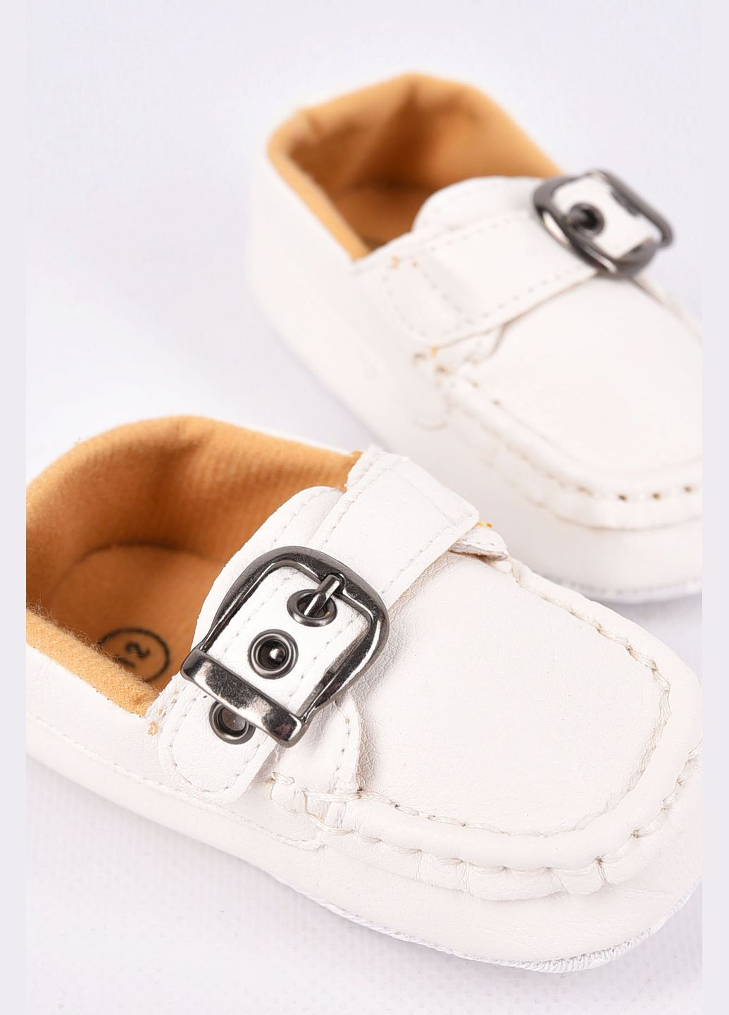 Белые пинетки детские белого цвета Let's Shop