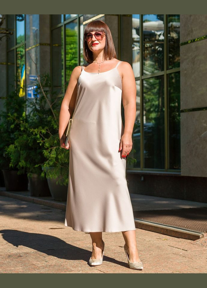 Бежева плаття 14493-12 Alenka Plus