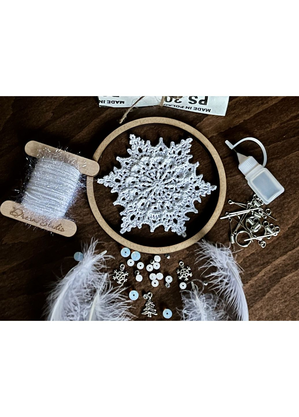 Авторский эко-набор "Ловец снов "Снежинка" с пошаговой инструкцией Dream Studio (363057561)