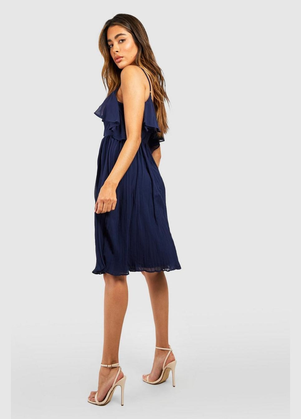 Темно-синя сукня Boohoo