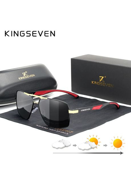 Мужские солнцезащитные очки в классической оправе с фотохромными линзами K7719 DESIGN KINGSEVEN (329193202)