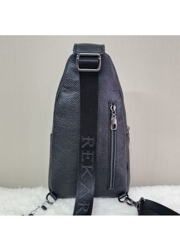 Сумка-слінг чоловіча чорна через плече з натуральної шкіри 68223 Tiding Bag (372792975)