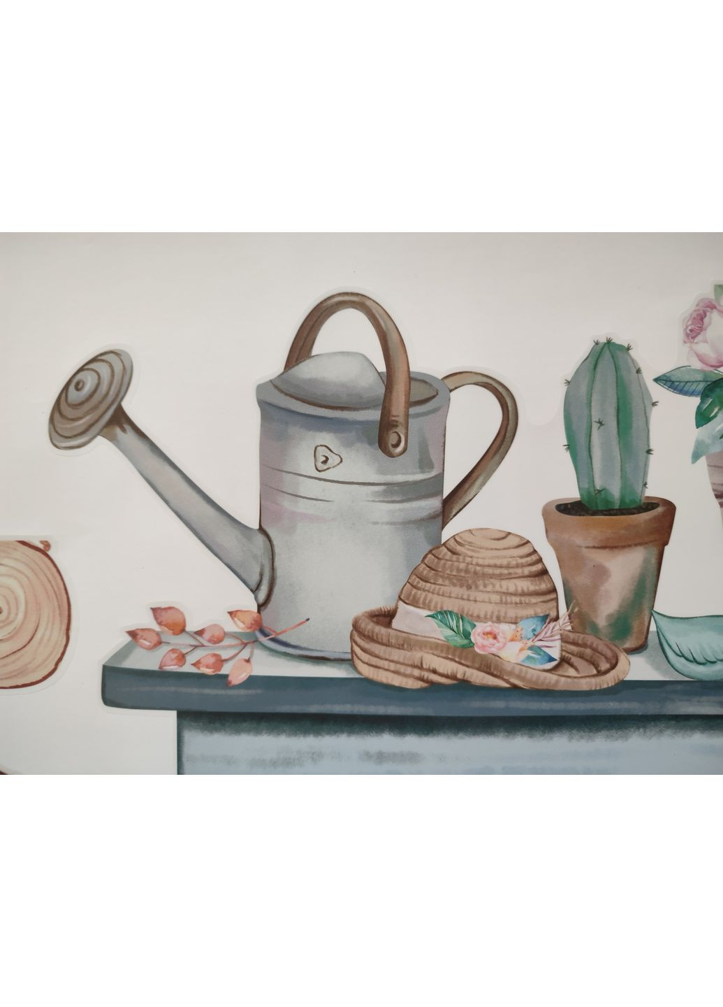 Вінілові наклейки весняні квіти в горщиках (лист 60 х 90 см) Б179-7 QT-AB No Brand (355947892)