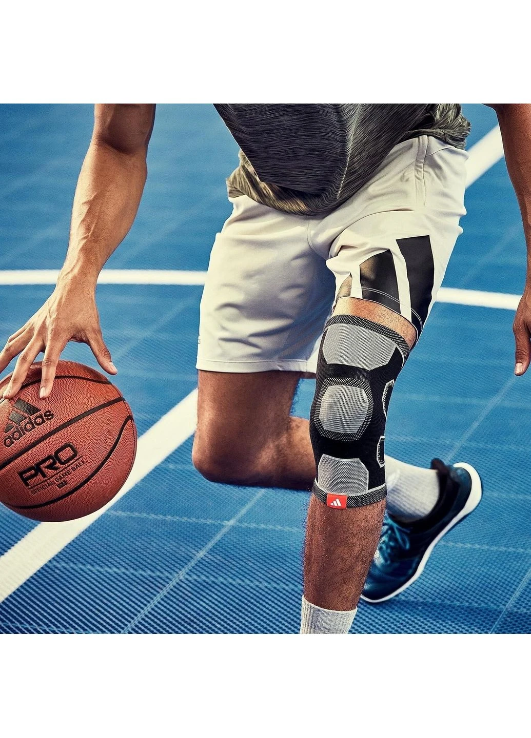 Фиксатор колена черно-серый ADSU-12523BK-NL adidas KNEE SUPPORT (402771352)