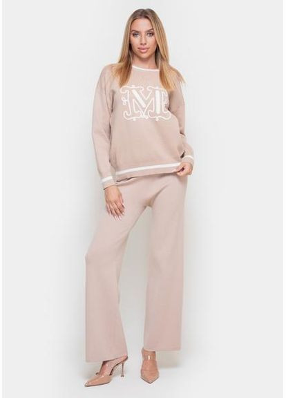 Бежевый свитер от 110-9319c-87 beige sam onesize Samange