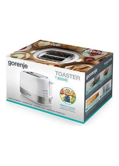Тостер T-850-WE 850 Вт Gorenje (364109109)
