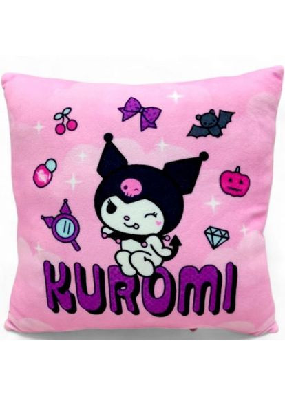 Подушка с принтом аниме "Куроми (Kuromi)", 25 см Kinder Toys (361417534)