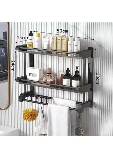 Полка 3 яруса для полотенец и шампуней Nest Sunny Графит 50см Furminator (394590583)