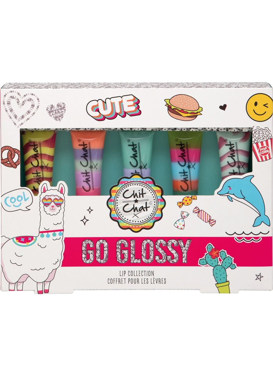 Набір блисків для губ Chit Chat by Go Glossy Rainbow Lip Gloss Gift Set Technic (299666861)