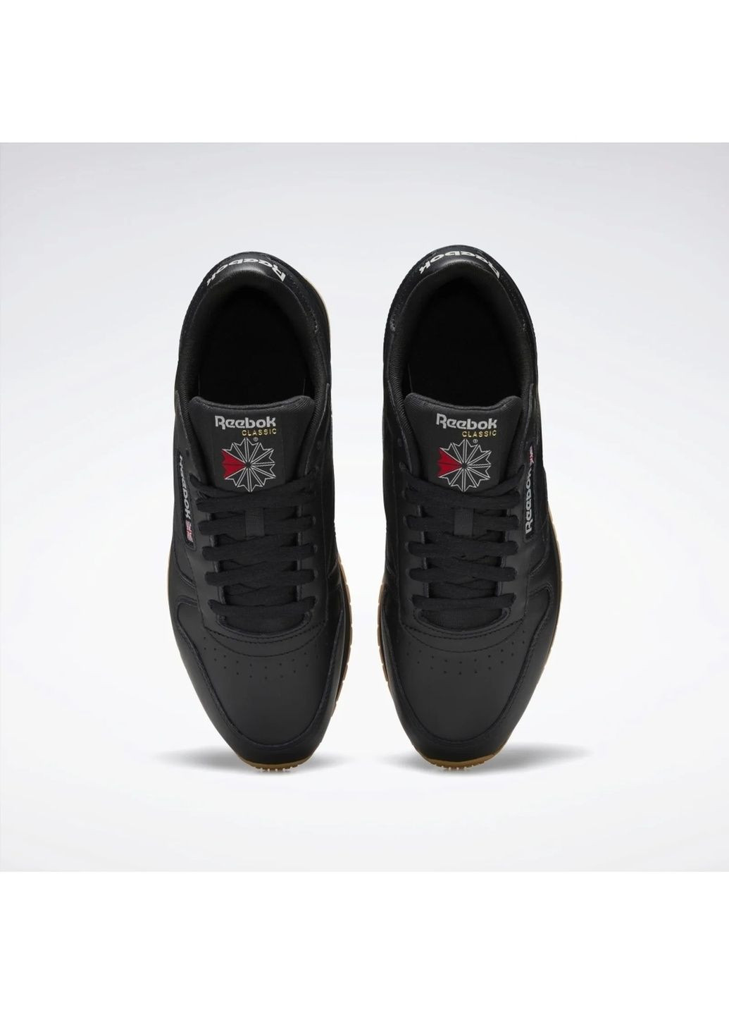 Чорні кросівки чоловічі classic leather shoes black gy0954 Reebok