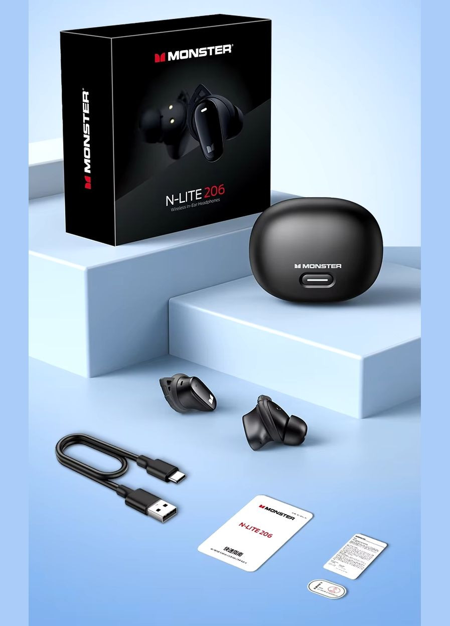 Бездротові навушники N-Lite 206, Black Monster (308995578)