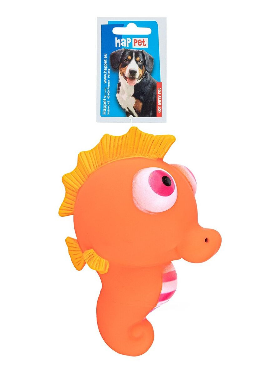 Іграшка для собак Іграшка вінілова - помаранчевий морський коник 13,5 см Happet (353687542)