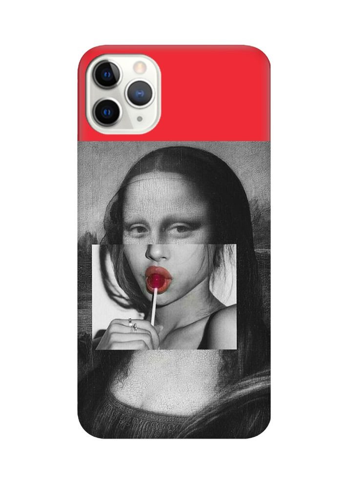 Матовий червоний чохол на iPhone 11 Pro Max (6.5):: Сучасна Мона Ліза (принт 351) Creative (360659378)