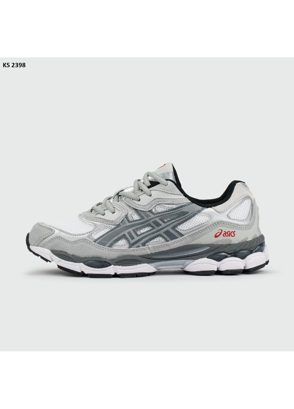 Сірі Осінні кросівки чоловічі asics gel-nyc grey white асікс гель нюк No Brand