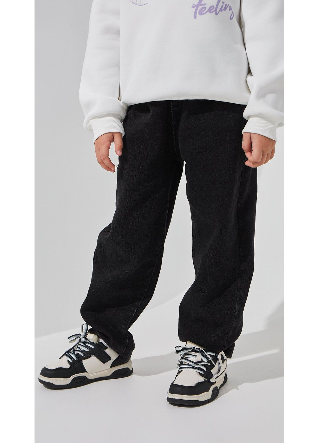 Черные демисезонные джинсы mom для девочки 25301 116 см черный shop (2000999161902) Moyaberla