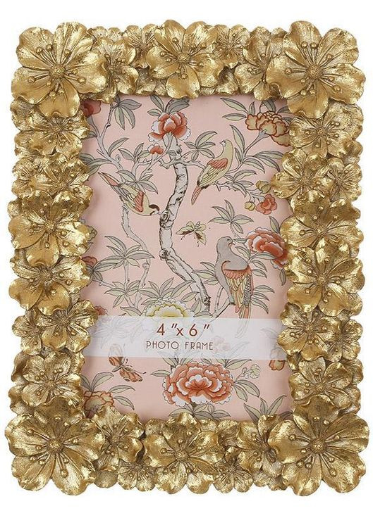 Фоторамка Montacute "Flowers" для фото 10х15см, золотой (290) BonaDi (316654158)
