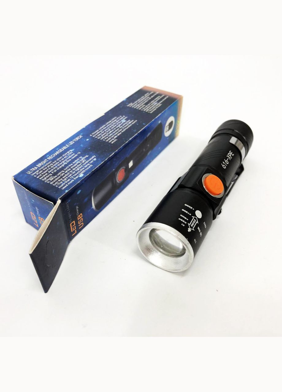 Кишеньковий ліхтарик 616-XPE, Портативний світлодіодний ліхтар із зарядкою, Алюмінієвий ліхтар Police (369562011)