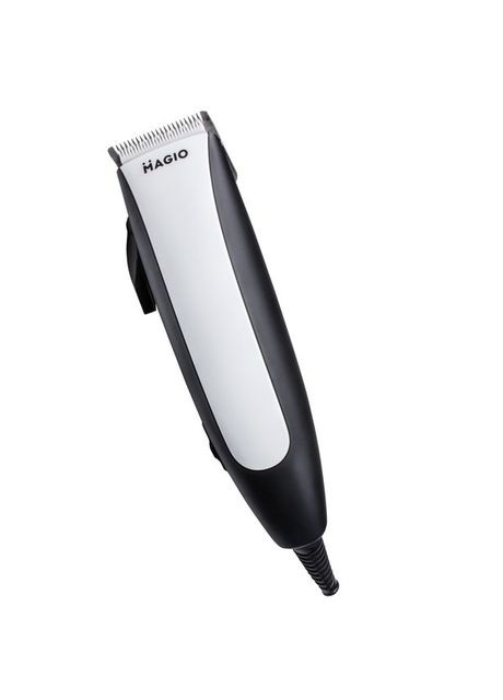 Машинка для підстригання універсальна MG-582 з керамічним лезом чорно-біла 4 насадки Magio (300524429)