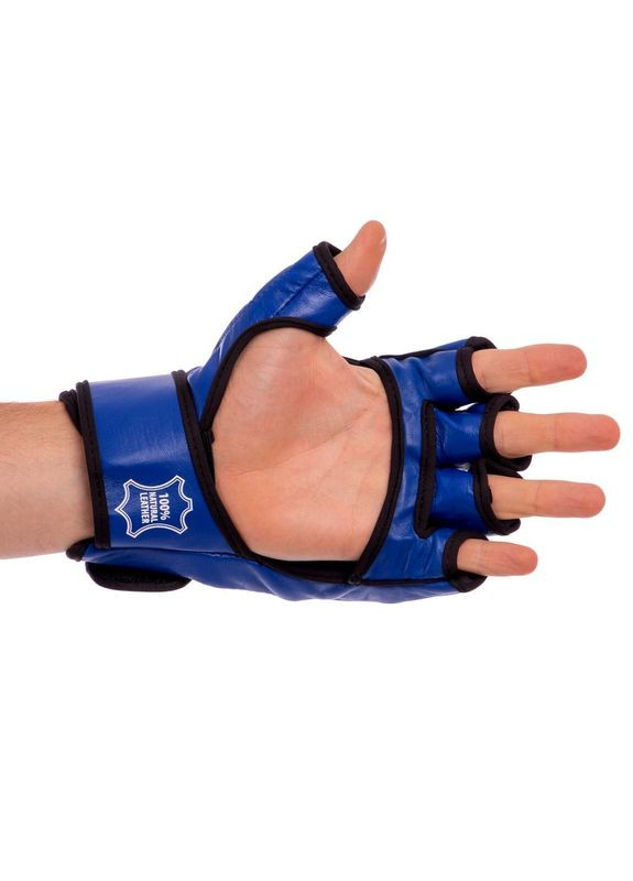 Перчатки для смешанных единоборств MMA кожаные (р-р, ) (5020_Синий_XL) Boxer (354702818)