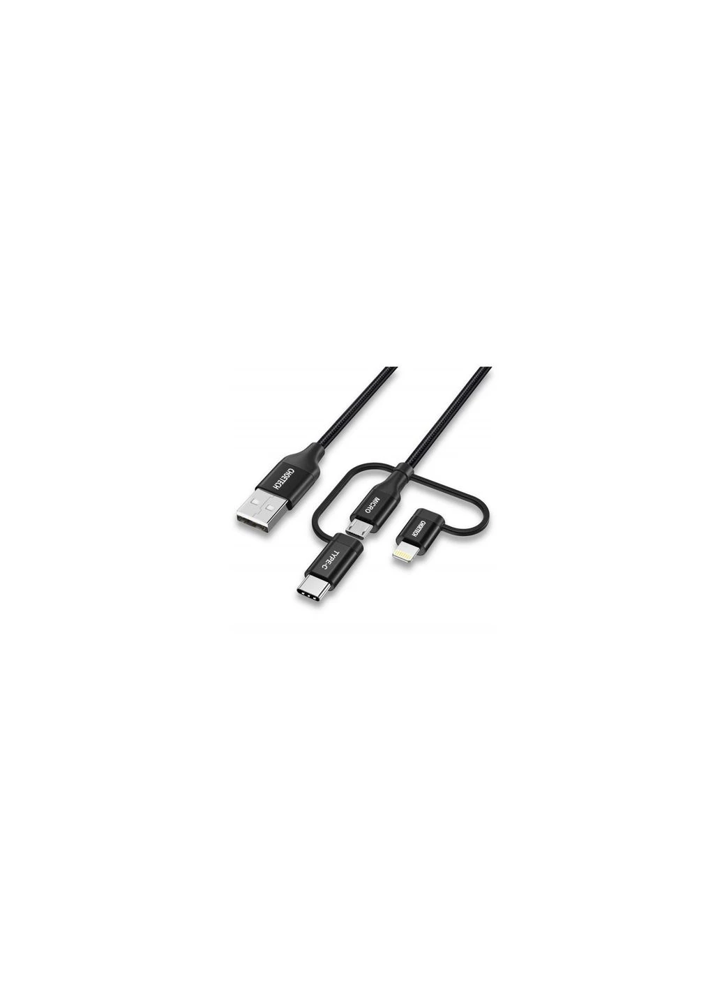 Дата кабеля USB 2.0 AM to Lightning + Micro 5P + TypeC 1.2m MFI (IP0030-BK) CHOETECH USB 2.0 AM to Lightning + Micro 5P + Type-C 1.2m M (287338605)